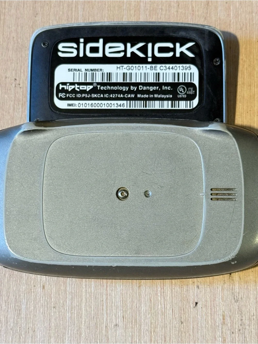 Sidekick Hiptop 1stGen Gray T-Mobile Swivel Smartphone UNTESTED No-Char Read Blw